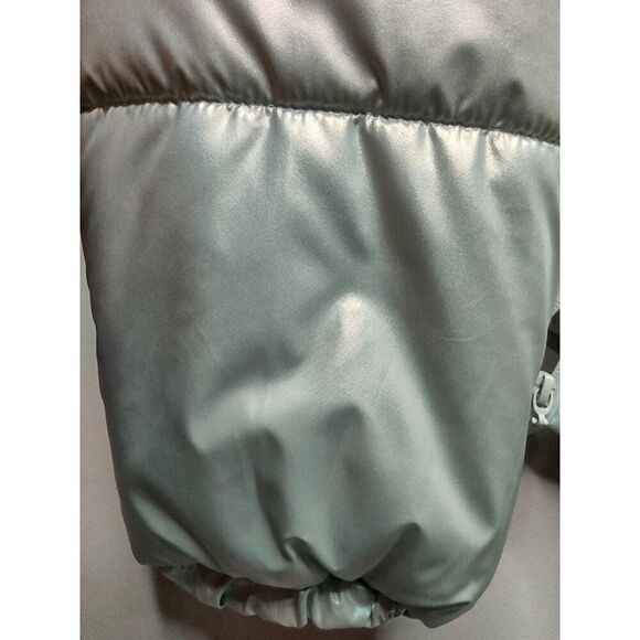 Forever 21 Mint Green Cropped Puffer Jacket with Stand Collar Size XL - Picture 5 of 6